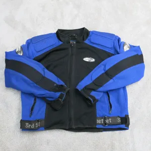 3rd Street Apparel Mens Thermal Sport Motorcycle Racing Jacket Blue Black Size L