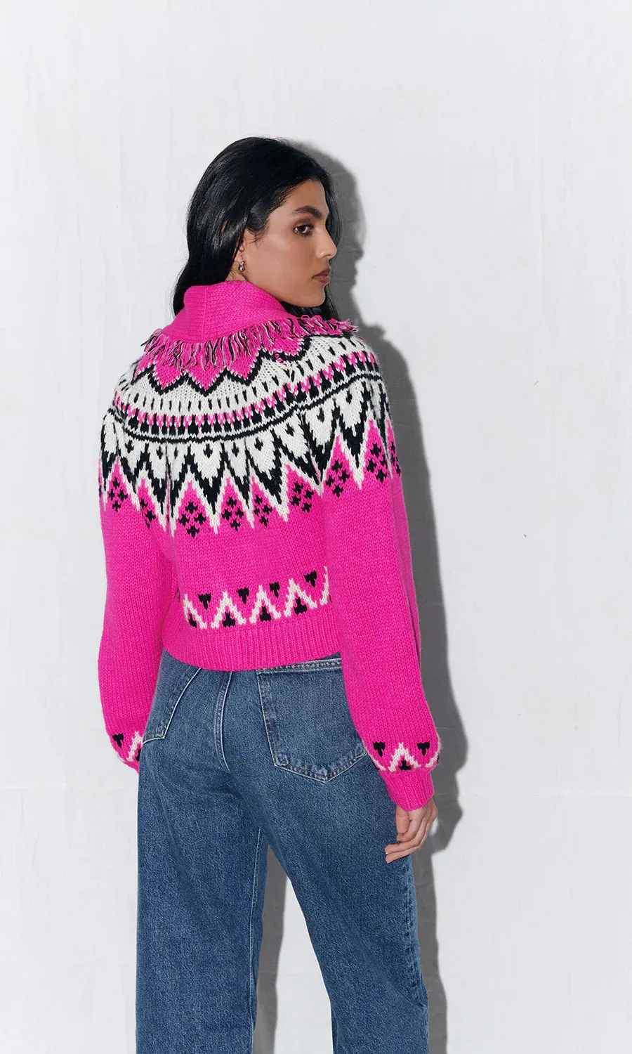 Aubrie Cardigan ~ Bright Pink