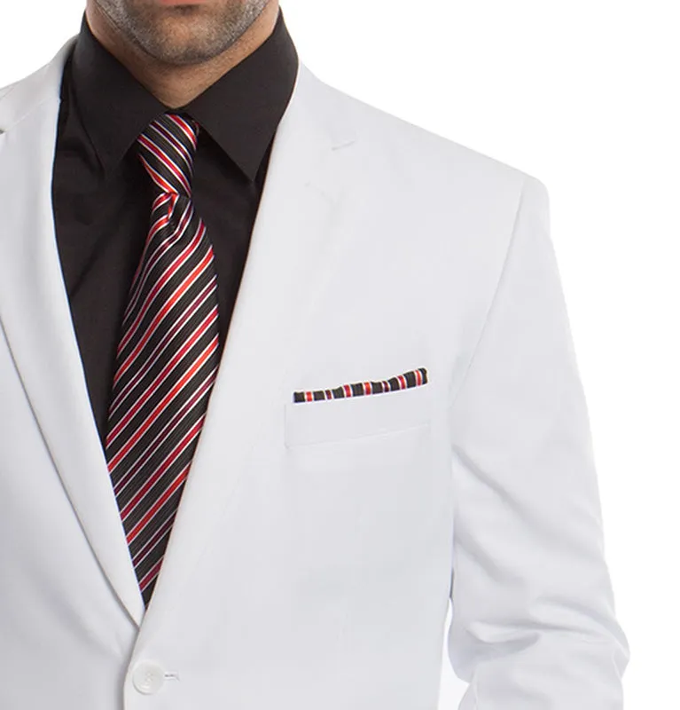 Classic Solid White Modern Fit Men's Suit