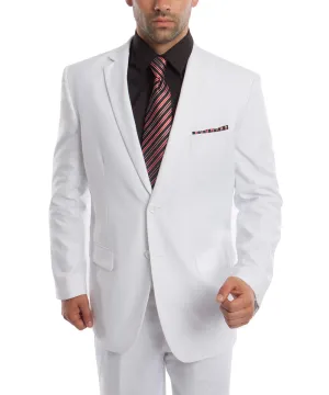 Classic Solid White Modern Fit Men's Suit