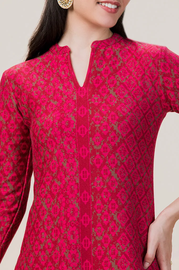 Cranberry Woolen Kurti