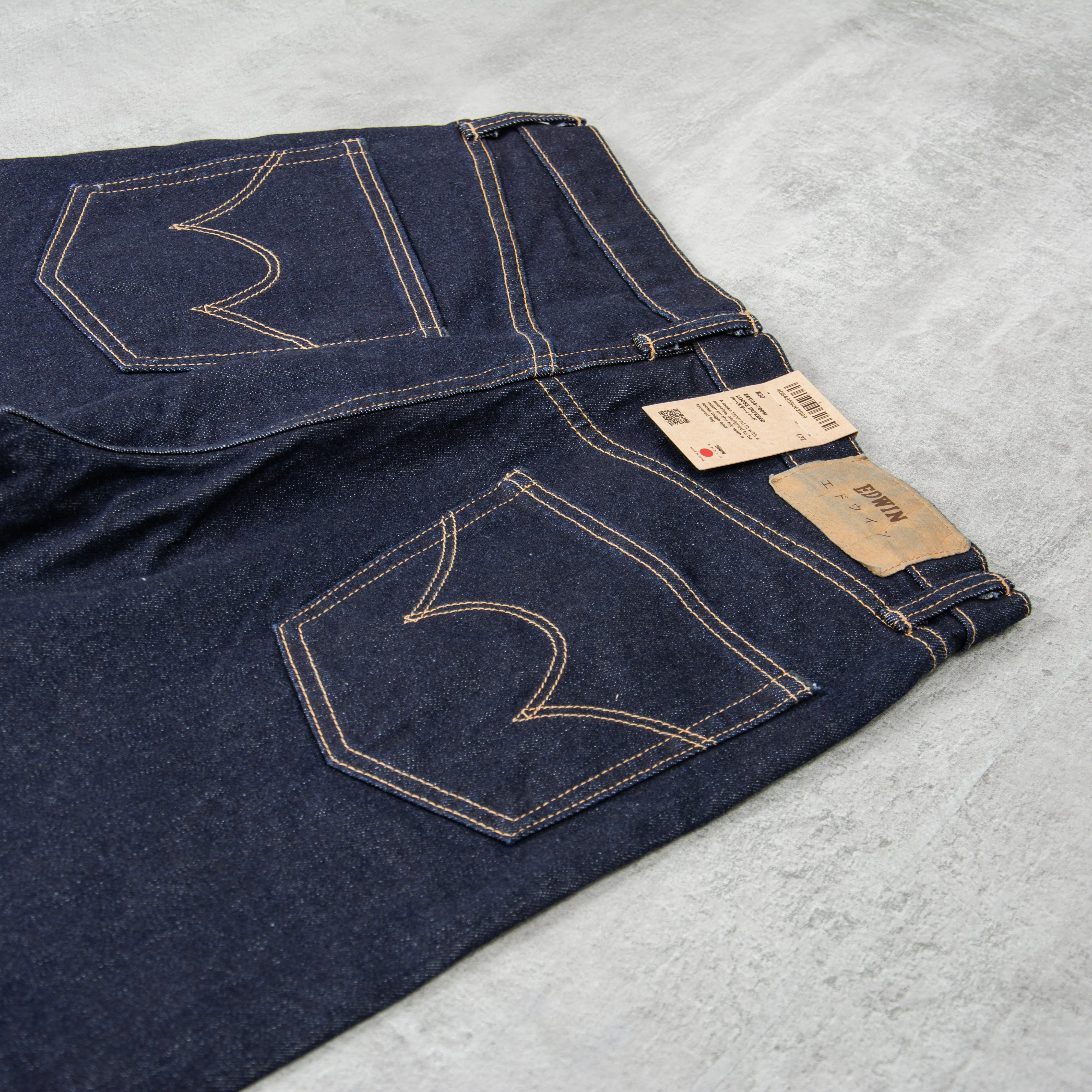 Edwin Loose Tapered Jeans Kaihara Stretch - Pure Indigo Blue Rinse