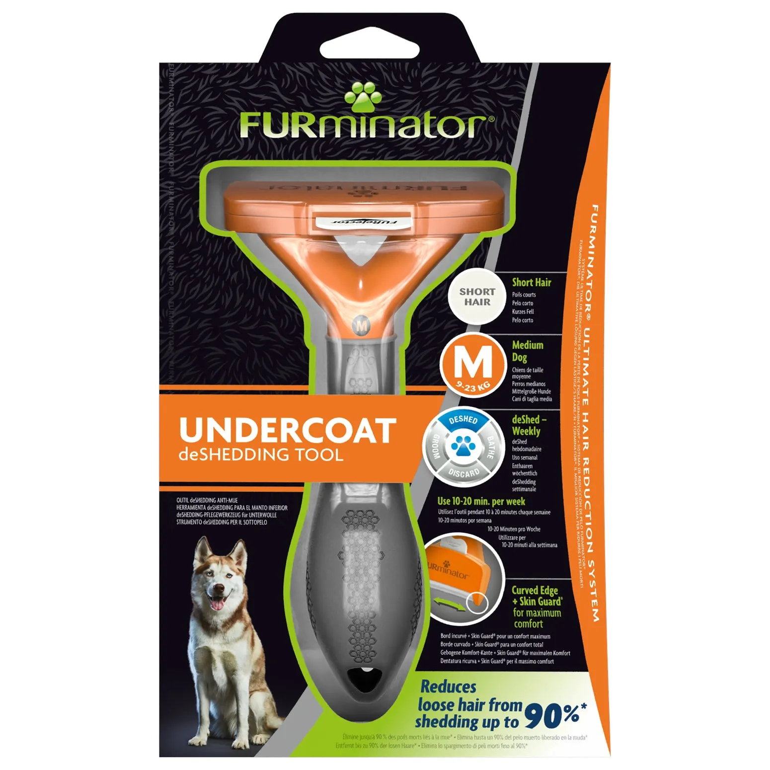 FURminator Undercoat deShedding Tools for Medium Dogs