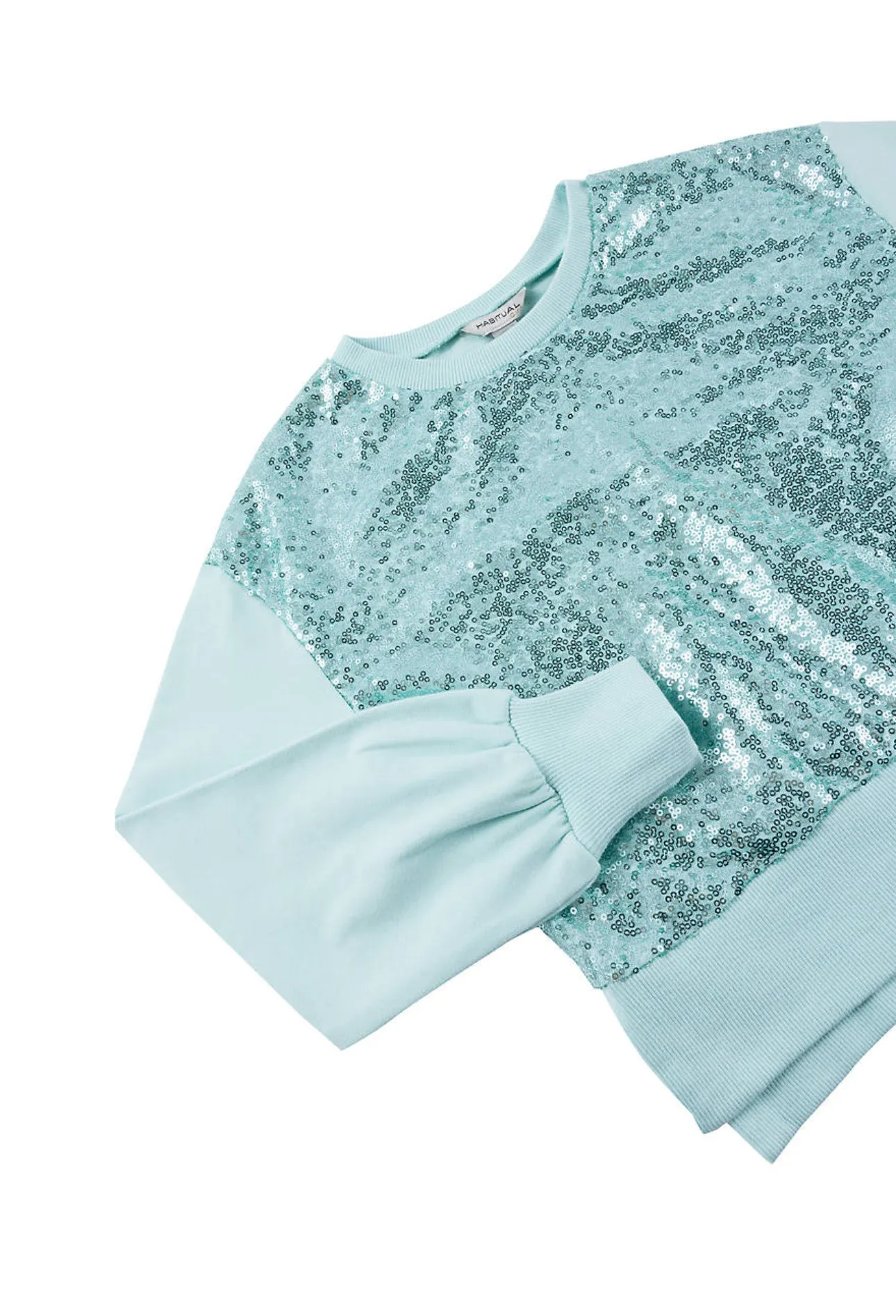 Girls: Mint Sequin 2pc Pants Set