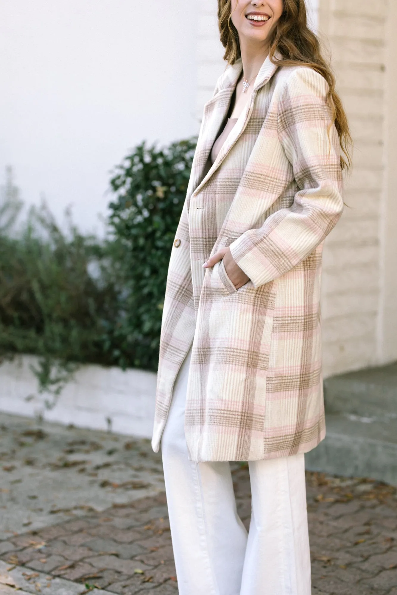 Joan Plaid Double Breasted Coat