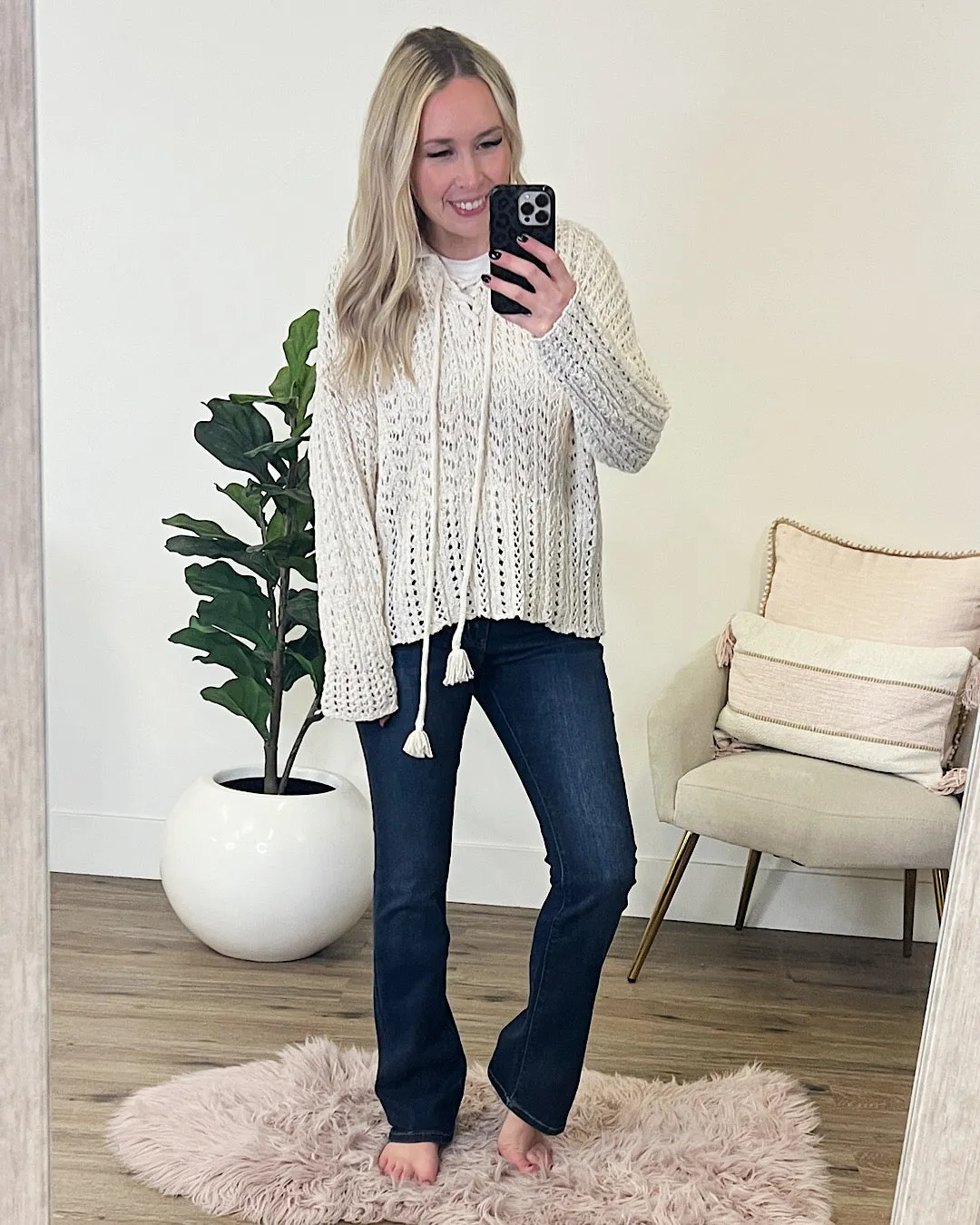 Kate Ivory Open Knit Sweater FINAL SALE