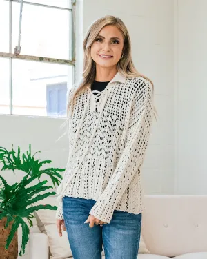 Kate Ivory Open Knit Sweater FINAL SALE