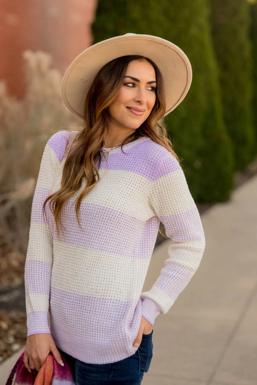 Knit Mixed Blocked Sweater