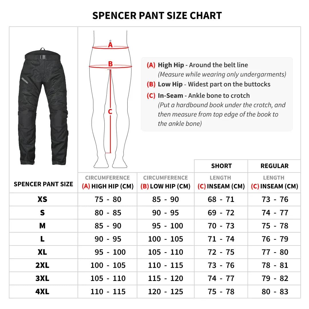 MADE TO ORDER - SPENCER – STREET MESH MOTORCYCLE RIDING PANTS