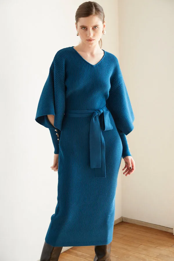 Margot Open Sleeve Knit Dress  <br> -BLU-