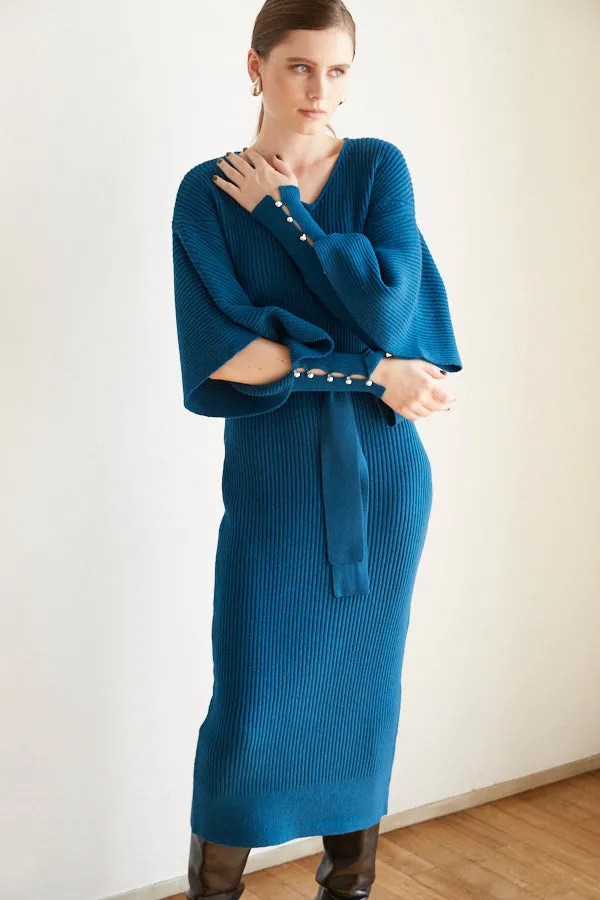 Margot Open Sleeve Knit Dress  <br> -BLU-