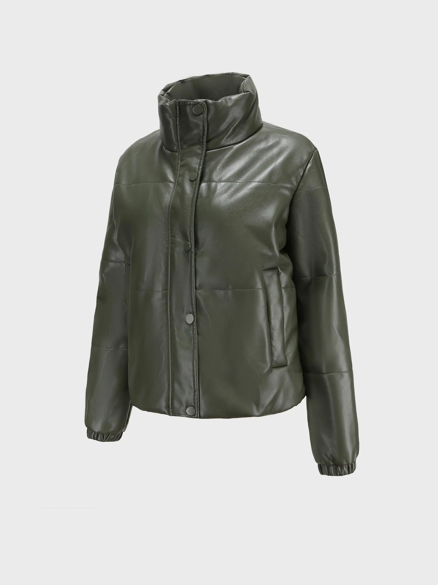 Midsize Warm Thickened Short Leather Jacket