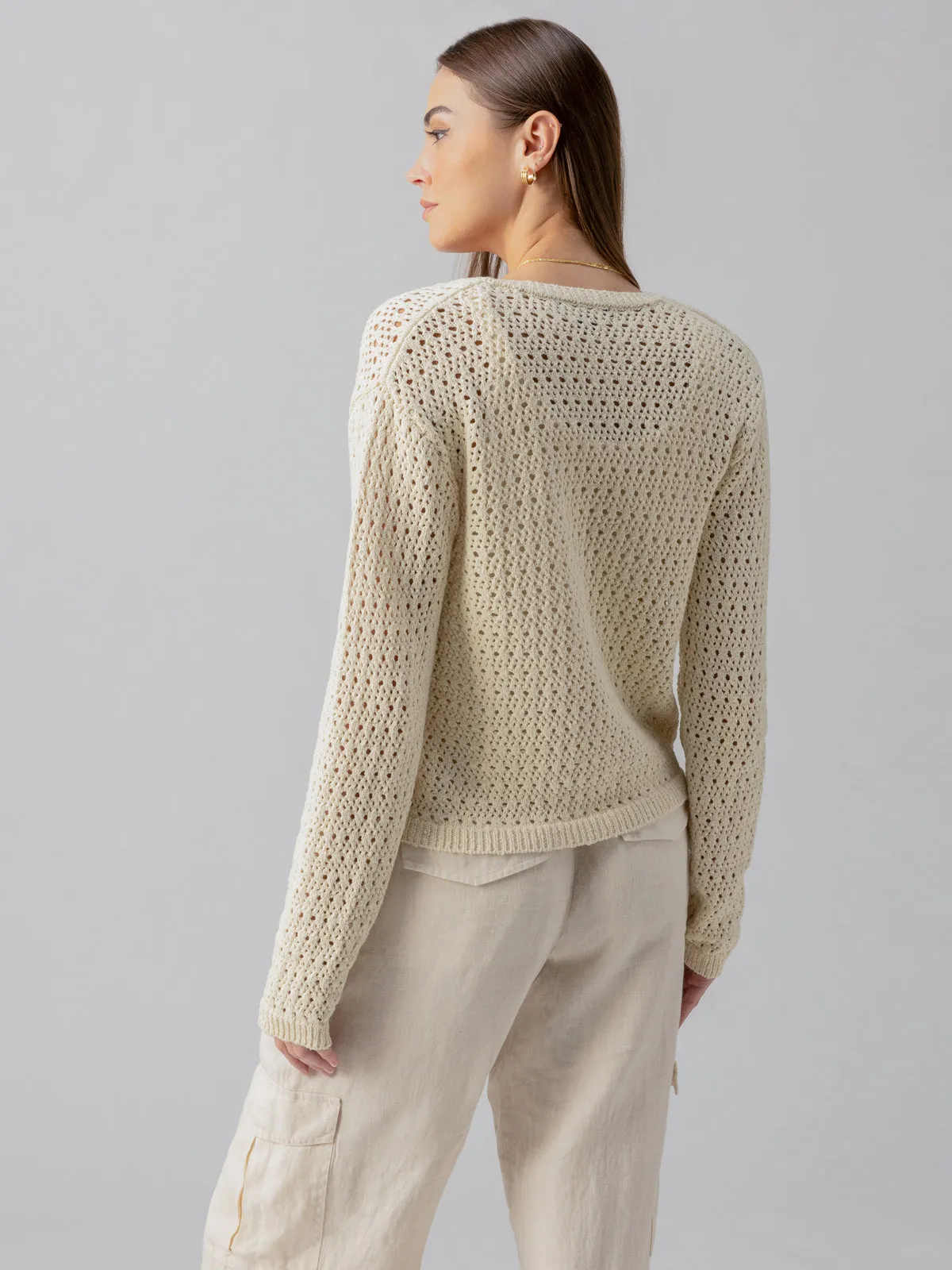 Open Knit Cardi Birch