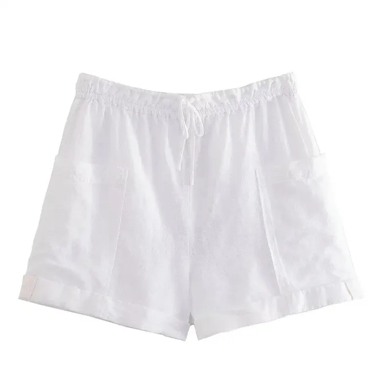 Pre Order:  Cotton Linen Shirt Shorts Set