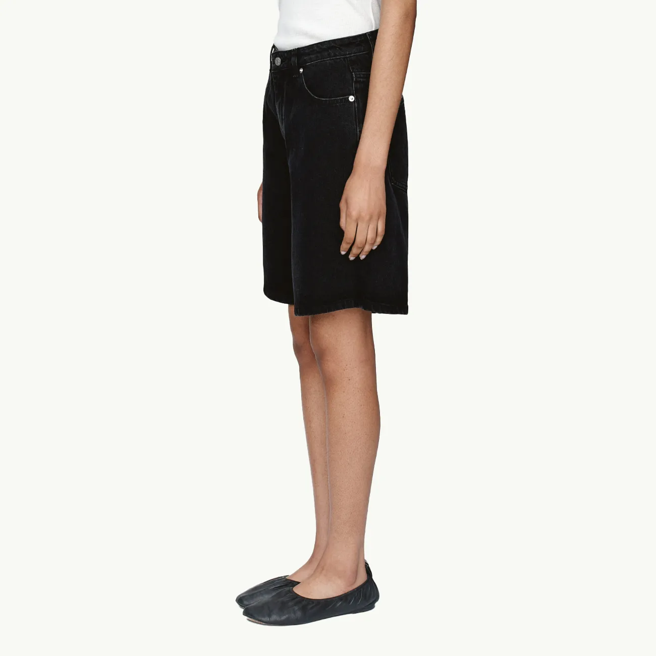 Relaxed Jean Short - Black