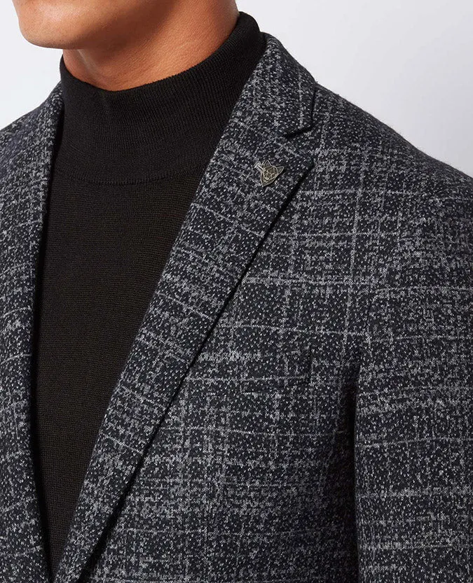 Slim Fit Abstract Wool-Rich Jersey Jacket