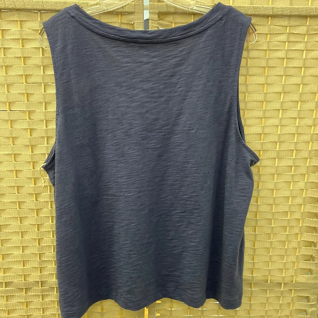 V-Neck Tank - Navy