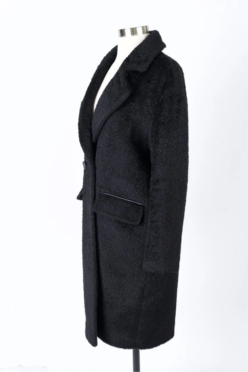 Wooly Wool Dress Coat